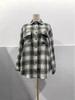 2026 Women's Autumn-Winter Loose Plaid Pocket Shirt: Casual European & American Style