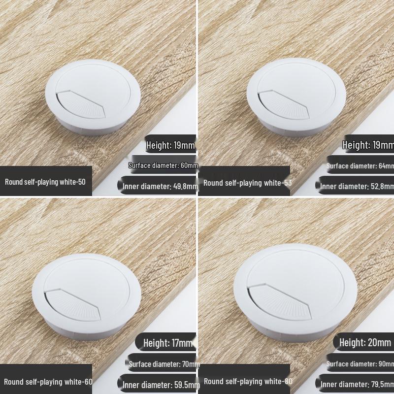 Round Desk Cable Management Grommet Cover