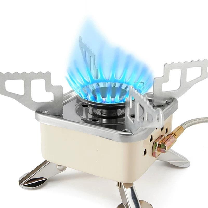 Portable Burner Camping Stove Windproof Foldable Mini Heater Gas Tank Stove for Hiking Picnic BBQ Cooking Outdoor Equipment