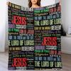 Names of God Lord Jesus Christ Bible Verse Christian Gifts Store Throw Blanket Soft Comfort Blanket for Reading Watching TV