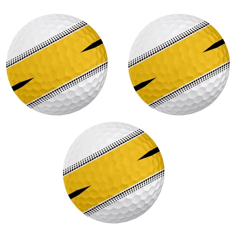 Golf Balls for Women Men 3 Layer 360 Degree Precision Golf Balls for Competition Enhancing Accuracy Golf Games Balls жёлтый
