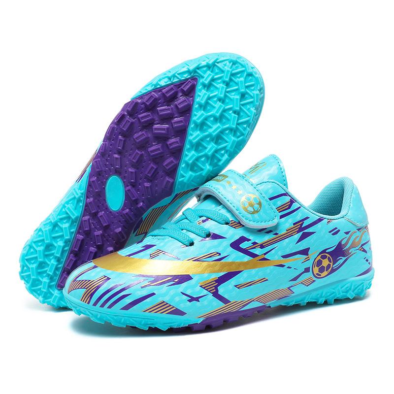 Children's new football shoes Broken nails Long nails Broken nails Rotary buckle Grass student game football shoes Small size football shoes