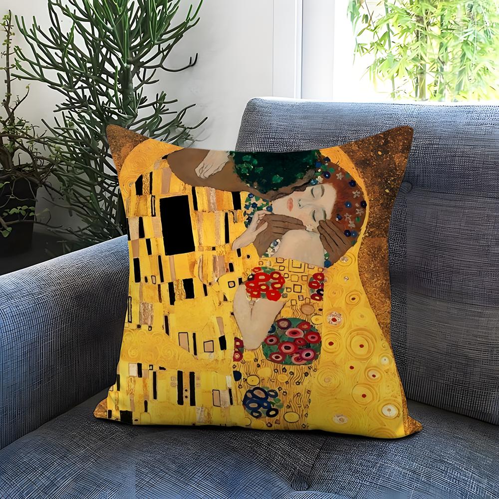 Popular GGustav Klimtied Cushion Cover Comfortable Reversible Pillow Cover Ideal for Car Sofa Bedroom Beyond