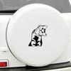 Funny Cartoon Cat Pattern PET Self Adhesive Car Sticker Laptop Window Wall Decal