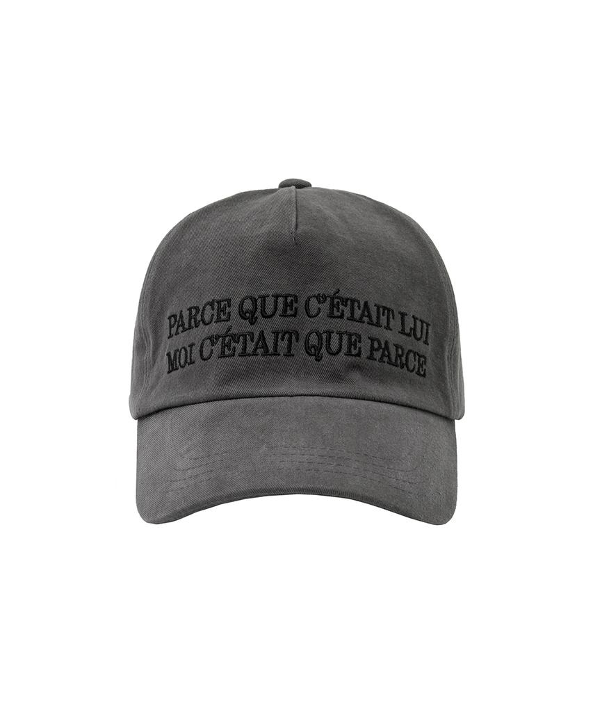Misekiseoulmaen Parce Que Ball Cap Charcoal