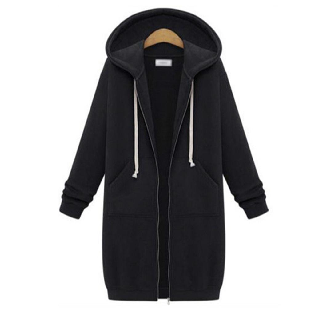 2022 herbst Winter Verdickung Casual Frauen Lange Hoodies Sweatshirt Mantel Zip Up Outer Mit Kapuze Jacke Taschen Outwear Tops