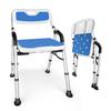 Folding Shower Chair [2025 Industry-Leading Nursing Chair Designed by an Occupational Therapist] Lightweight and Durable Aluminum Alloy Frame, 4 Heigh