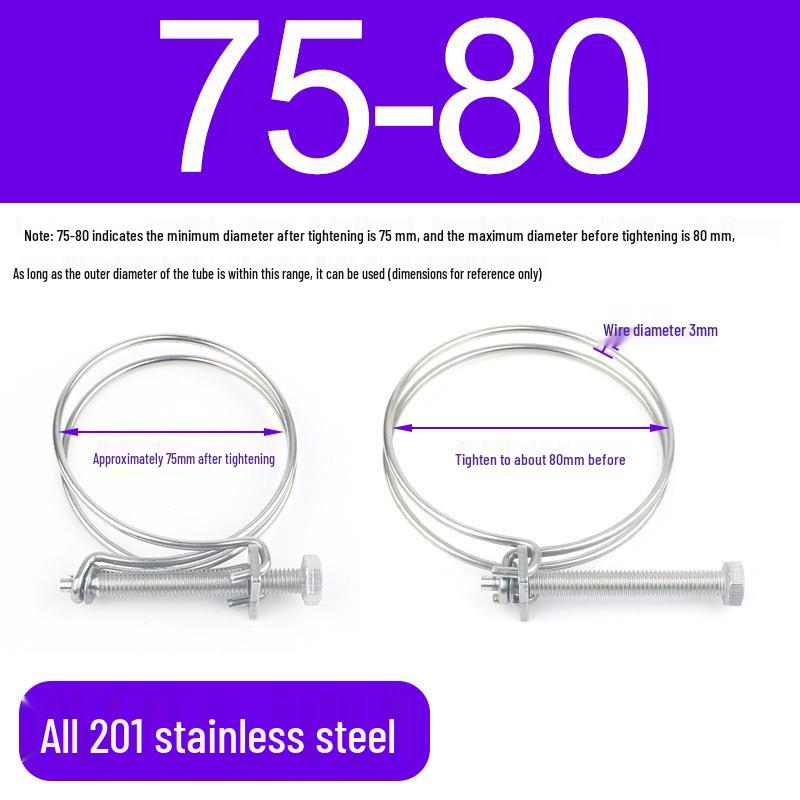 Stainless Steel Double Wire Hose Clamp Set