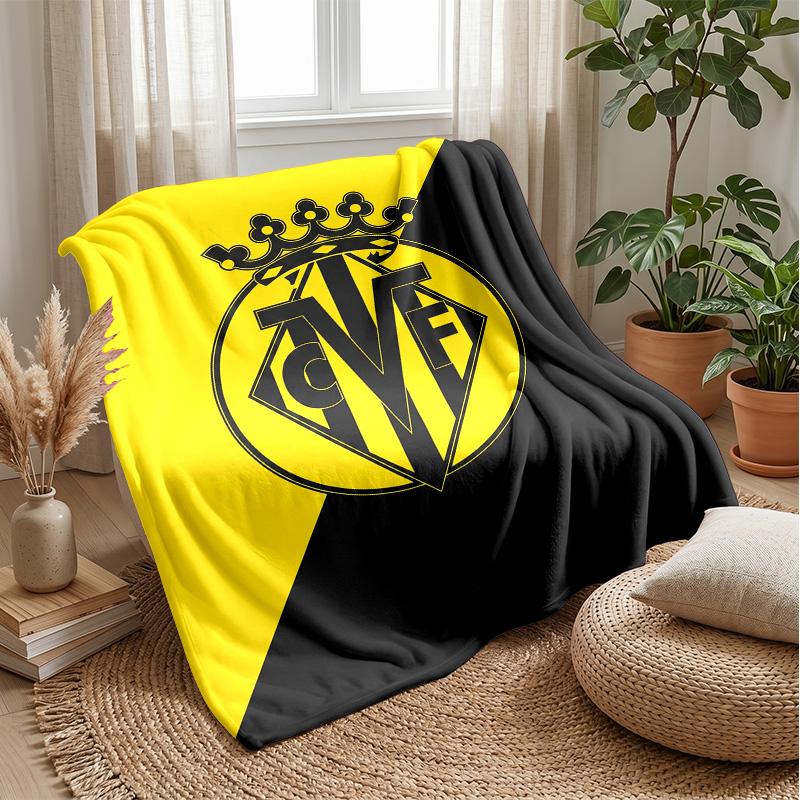 Villarreal FC Soft Flannel Fleece Blanket Lightweight Cozy Warm Throw Blanket For Sofa Bed Home Decor
