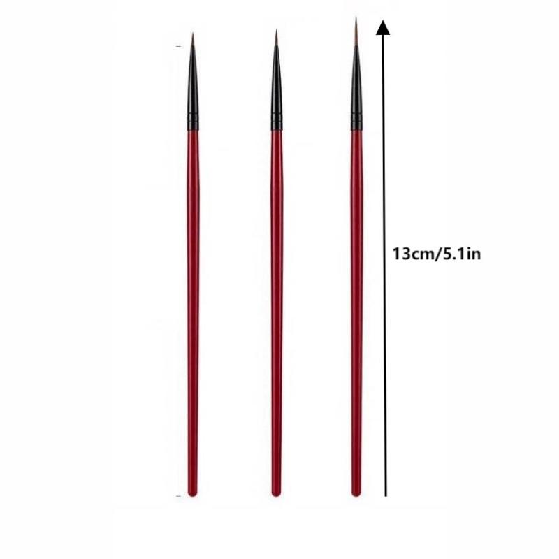 3pcs/set Precision Nail Art Liner Brushes Fine Detailing Tools for UV Gel Polish Painting and Nail Design