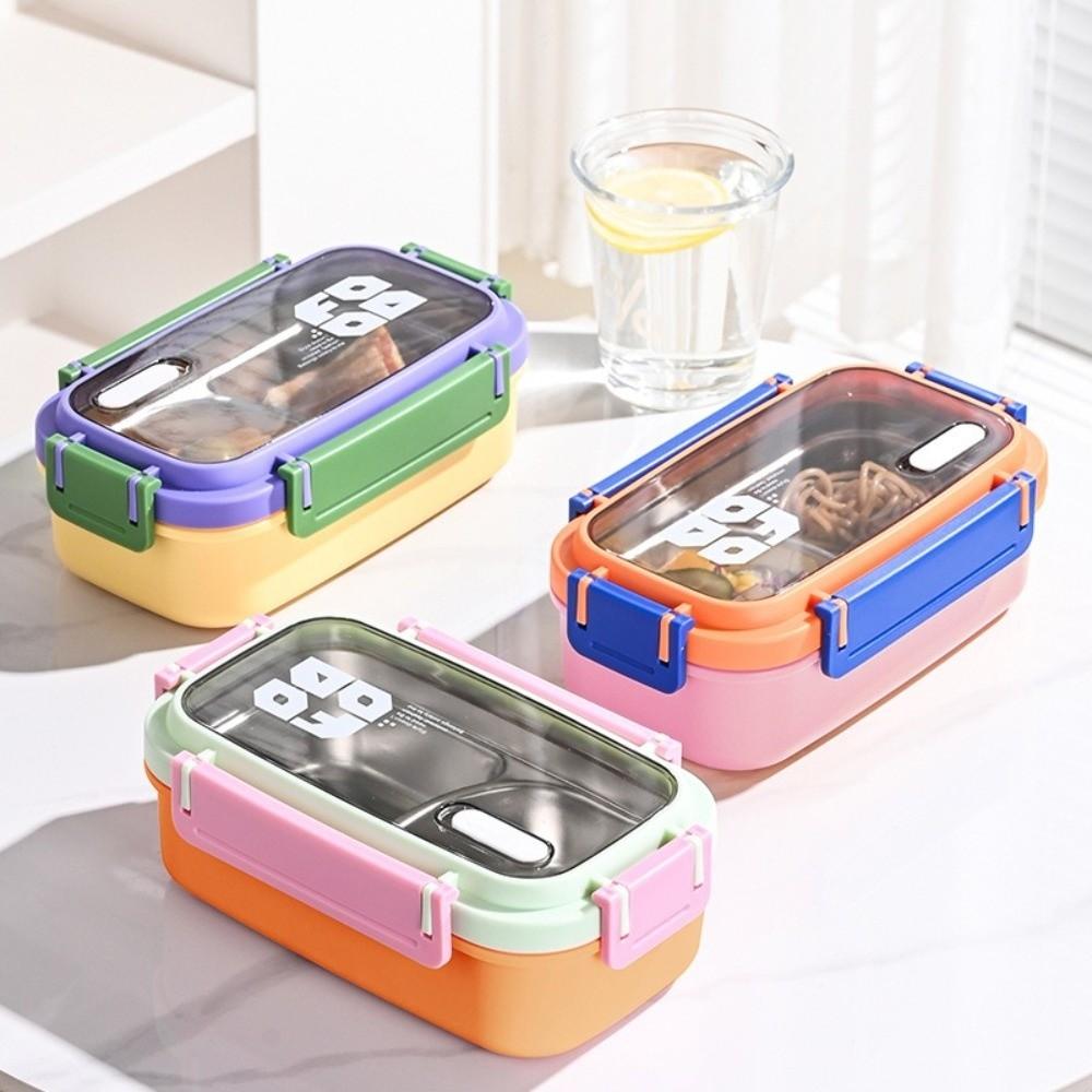 Leak-Proof Stainless Steel Lunch Box Heat Insulated Food Box Divided Food Container For Kids