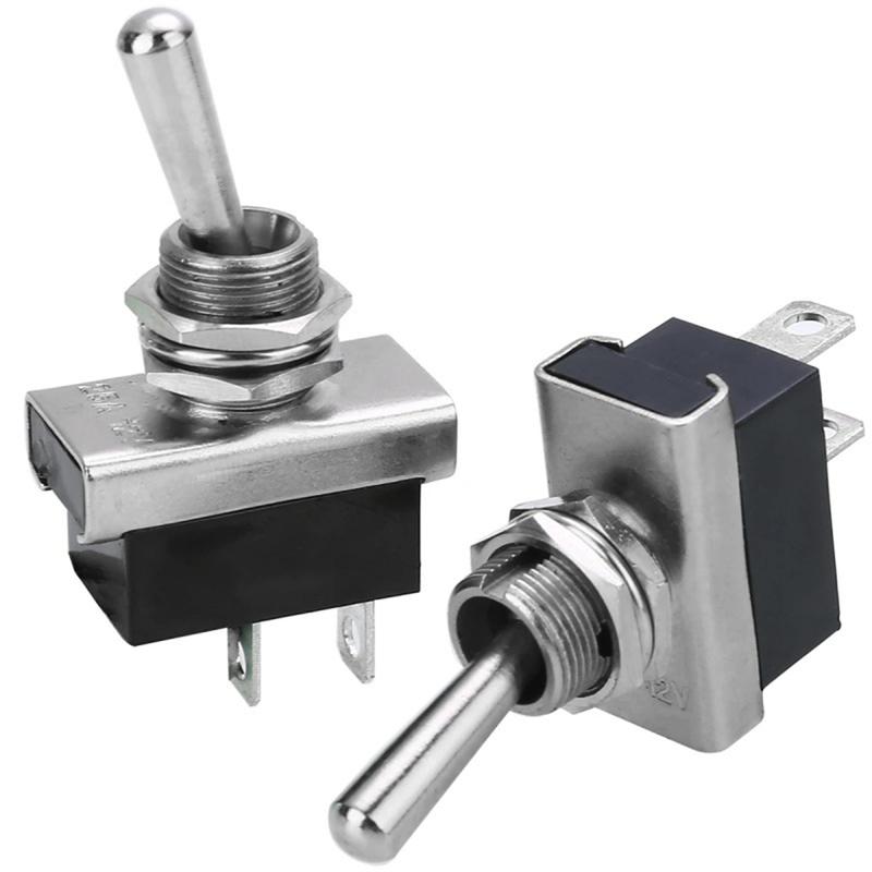12.2mm Toggle Switch 2 Pin Switch 25A 12V Rating Compact Size Easy tallation Outdoor Use For Electrical Applications
