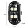 4PCS Wireless Remote Control Lights for Night Riding on Cars and Motorcycles Multi Mode Flashing Safety Lights