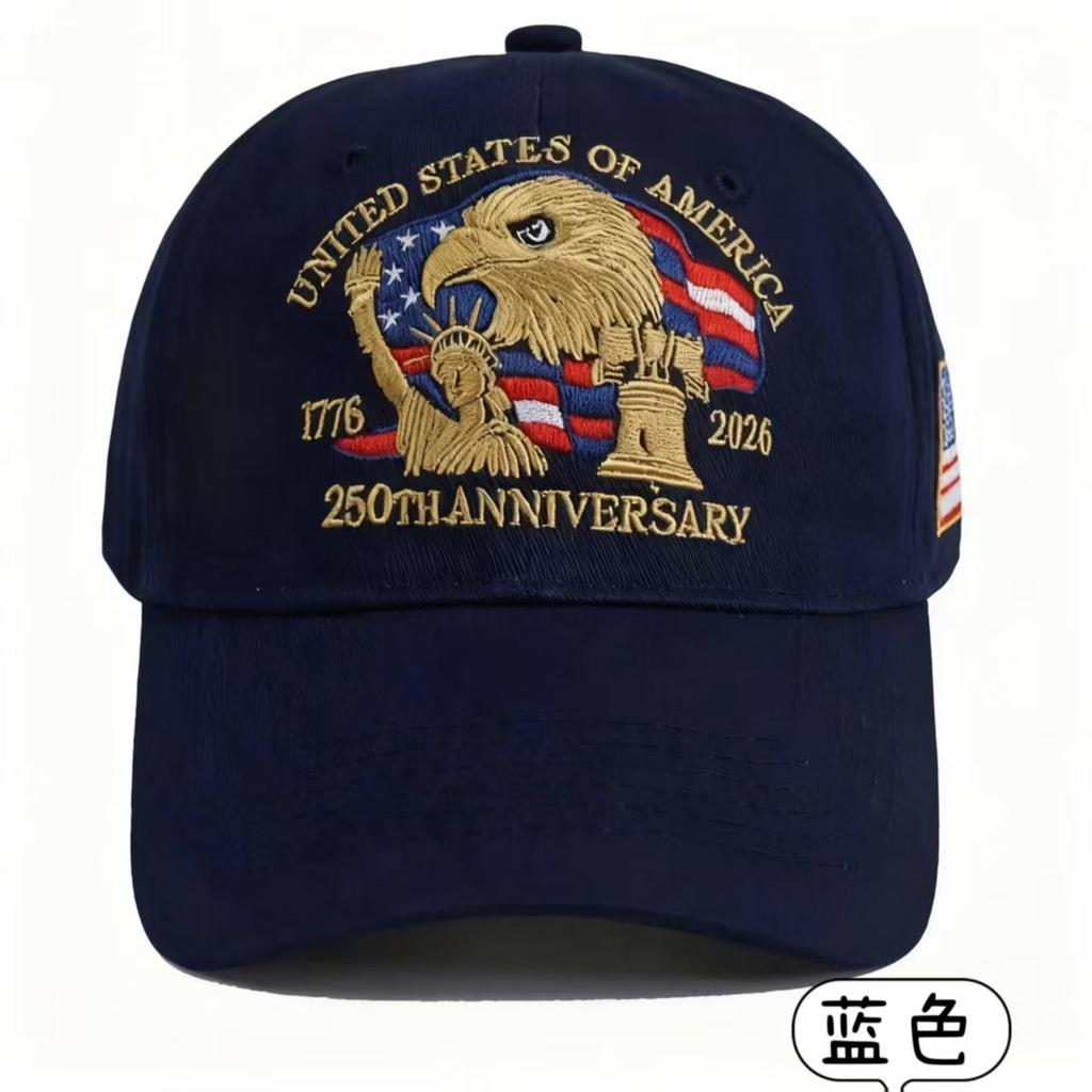 Popular American 250th Anniversary Embroidery Baseball Cap Three-dimensional Embroidery Cap