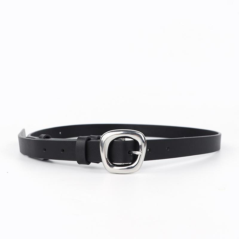 Meier Top grain leather belt - women s genuine leather belt for dress, coat, and pants чёрный