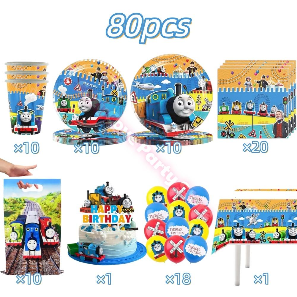 Thomas Trains Theme Party Decorations Thomas Friend Plates Cups Backdrop Balloons Kids Birthday Party Supplies Baby Shower Gifts