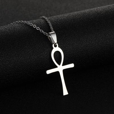 Ägyptisches Ankh-Kreuz Anhänger Halskette für Damen Herren Edelstahl Schmuck Geschenk