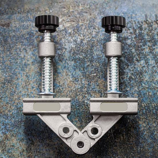 Right Angle Corner Clamp Fast Tightening Safe Grip Multipurpose 10-180-Degree Adjustable Tube Clamp with Swing Jaw