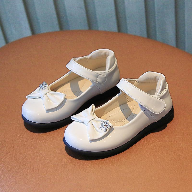 Girls  2026 Summer Princess Loafers - Soft Sole Leather Mary Janes, British Style. 26-30