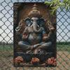 2D Ganesha Blechschild 1 Stück 1 Stück Vintage Ganesha Metall Wandplakette - 8x12 Zoll Blechschild, Langlebige Retro-Dekoration mit vorgebohrten Löchern