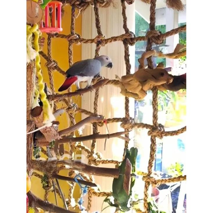 Rope Climbing Net For Pet Bird Parrot Hemp Rope Bird Toy, Universal Climbing Net For Hamsters And Small Pets, Hammock, Swing