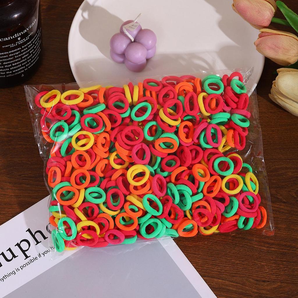 500-Pack Hair-Friendly Elastic Bands for Girls & Babies