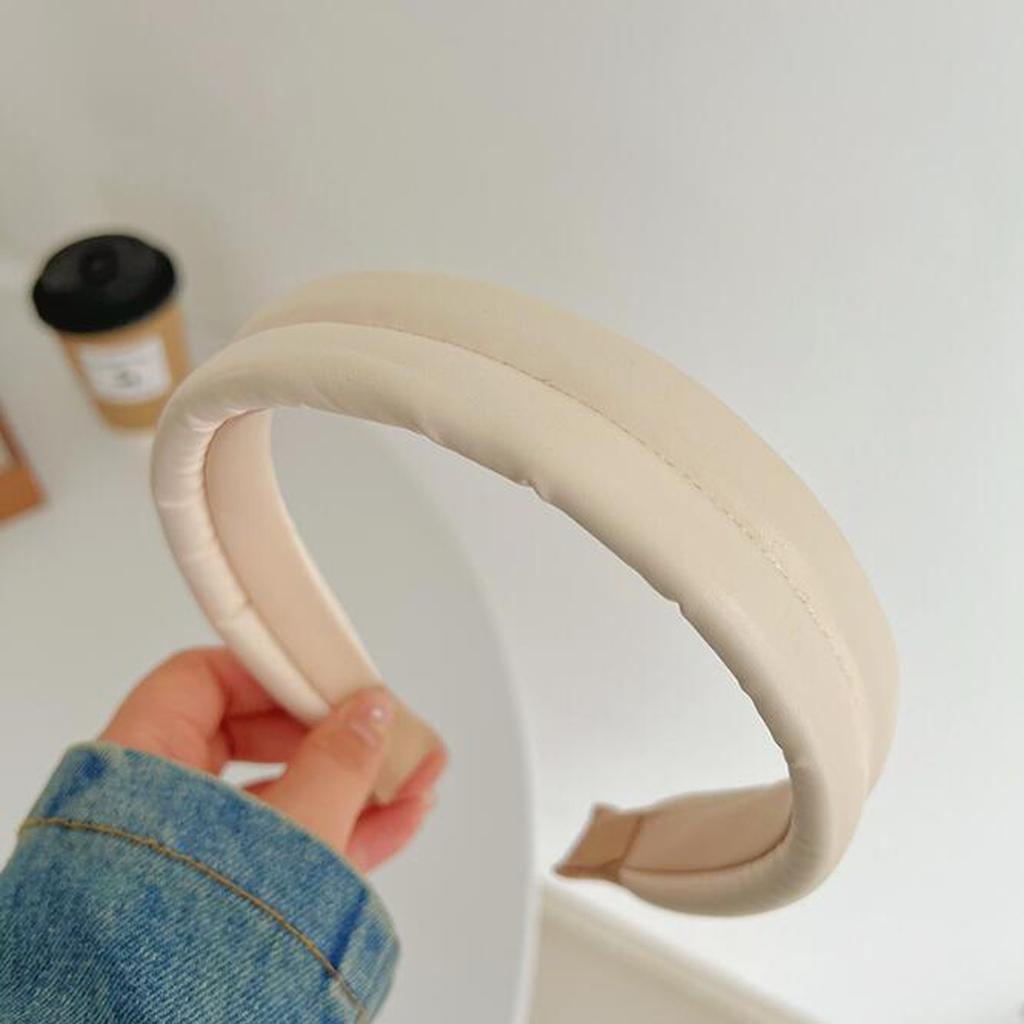 PROLY New Fashion Headband For Women PU Solid Hairband Casual Autumn Turban Girls Hair Accessories