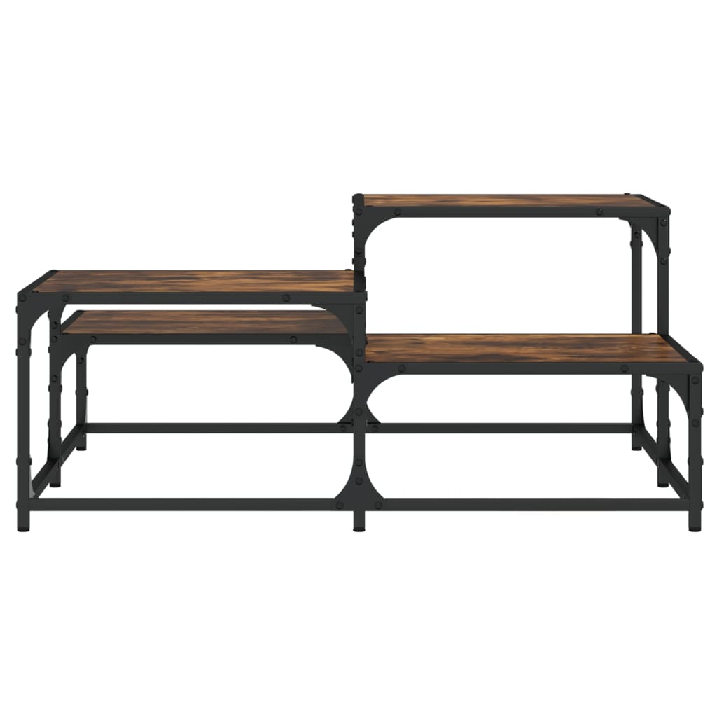  Coffee Table, Smoked Oak, 87.5x87.5x40 Cm