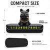 Car Temporary Parking Phone Number Plate Dog Decor Hidden Number Card for Dashboard Contact Sign Auto Interior Ornament Use Kit