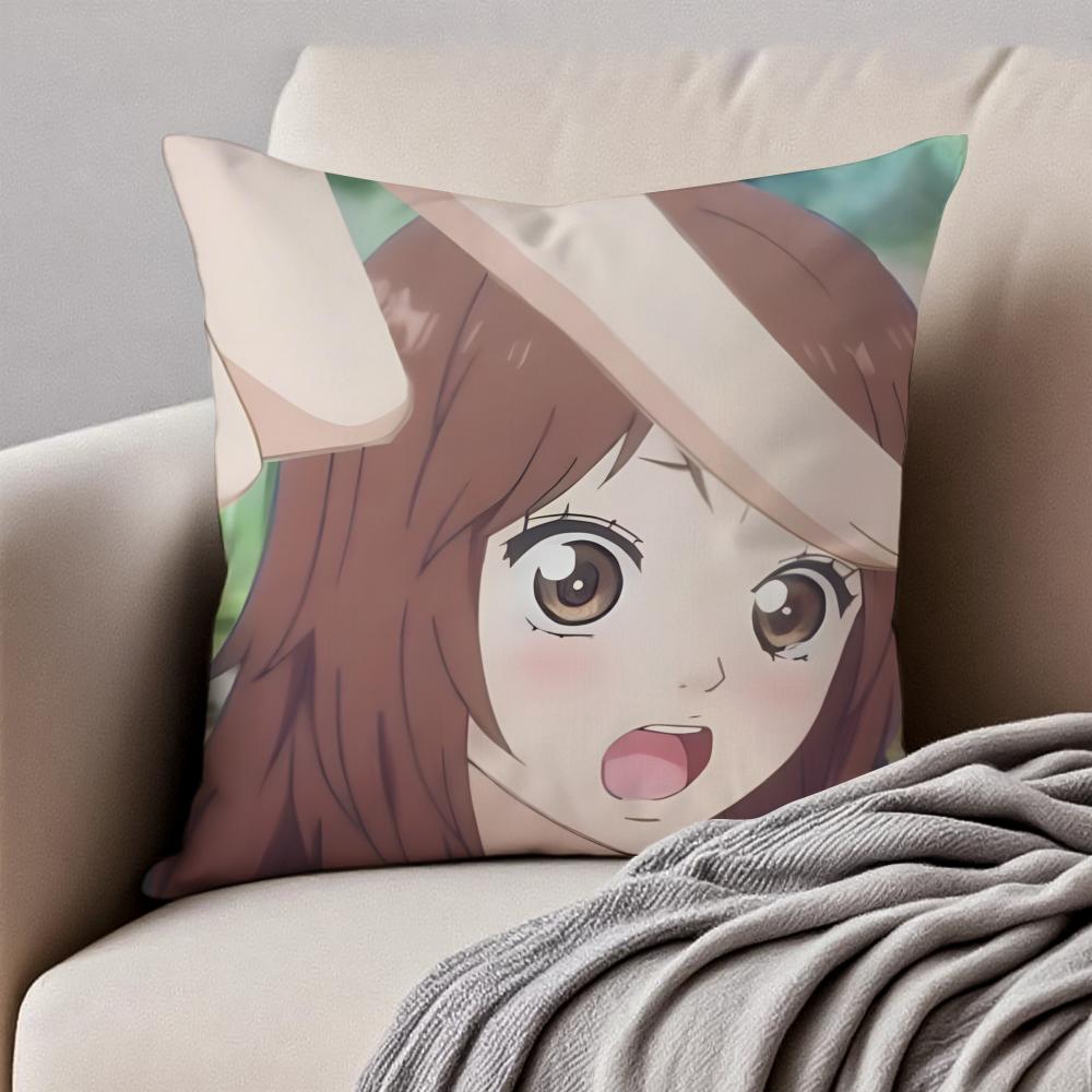 Fashion Warm Daily A-Ao Haru Rides Cushion Cover Pillowcase Anti-Dustmite Invisible Zipper Short Plush Sofa Cushion