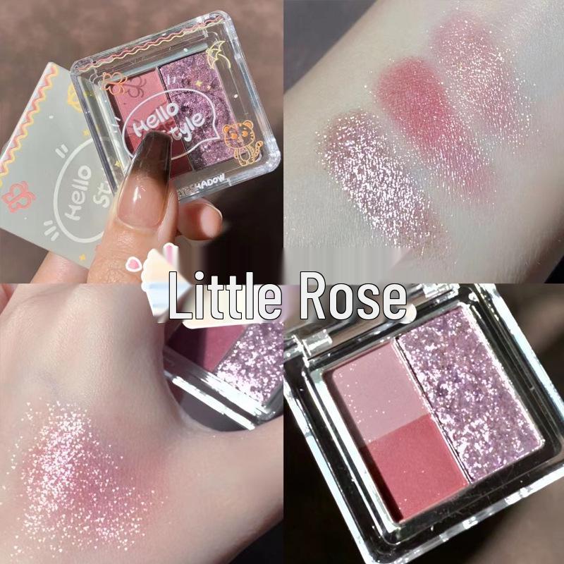 Hello Style Mini Eyeshadow Palette: Shimmer, Pearl & Matte Milk Tea Shades for Students