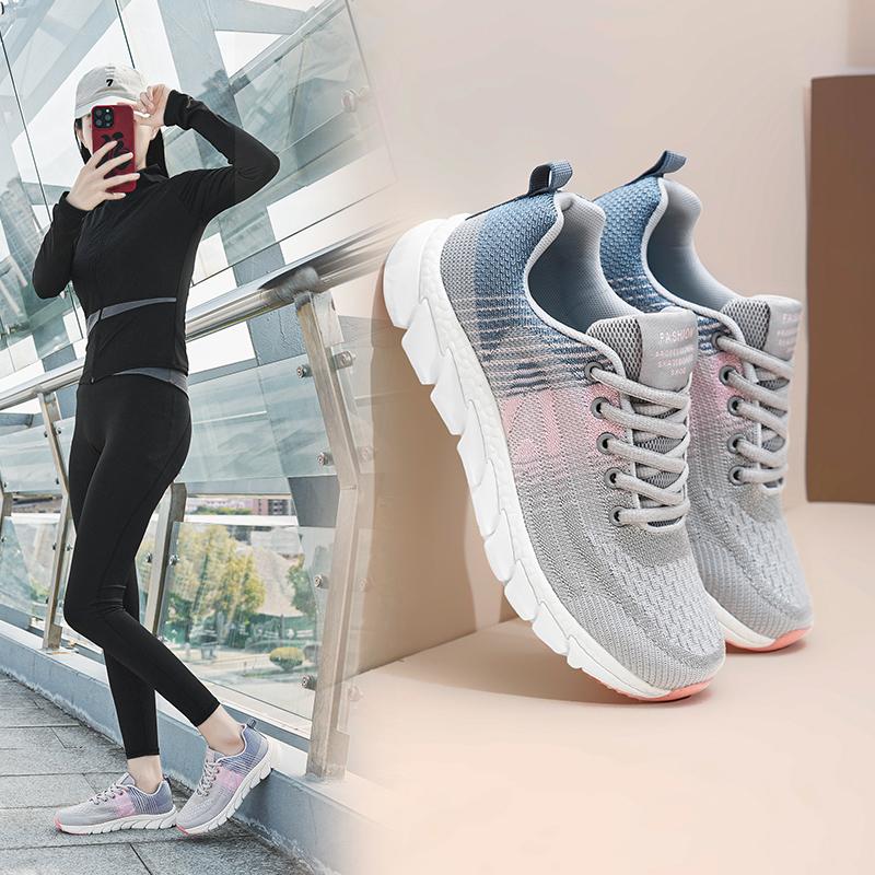 Fashion Womens Running Shoes 2025 Mesh Casual Sneakers Lace Up Lightweight Walking Breathable Outdoor Sports Running Shoes Woman
