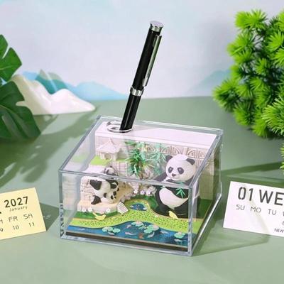 Time Piece Calendar 2027 Desk Calendar 3D Tear-Away Calendar Paper Carving Art Memo Pad Notepad Christmas Desktop Decoration