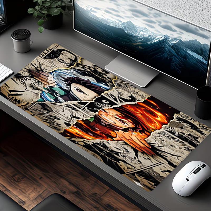 Demon Slayer Print Mouse Pad, for Keyboard Pad Laptop PC Mat for Office Home Use, Desk Decor, Perfect Birthday Gift for Gamers