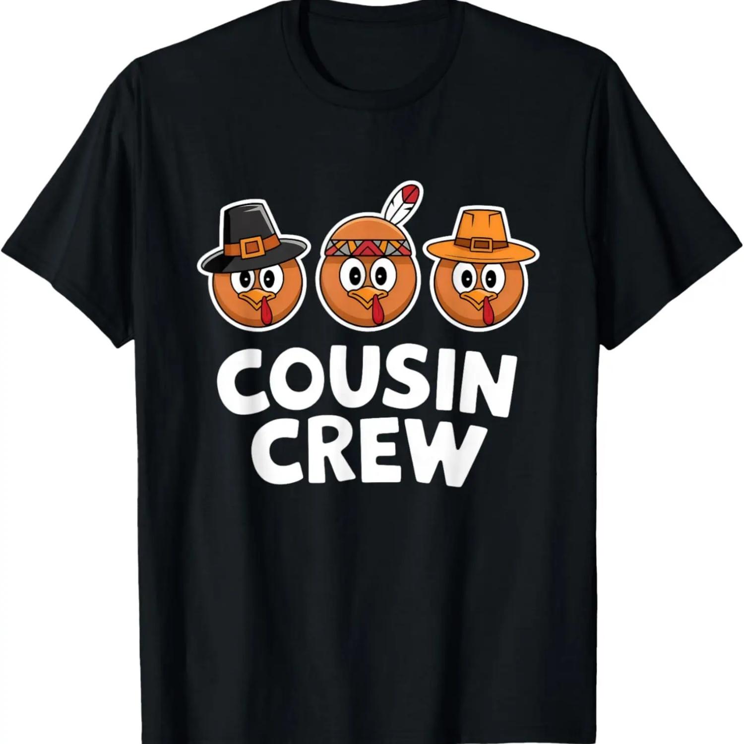 Thanksgiving Turkey Team Squad Toddler Matching Cousin Crew T-Shirt S чёрный