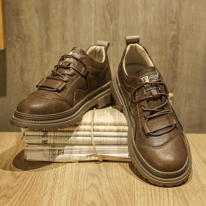 Fashion Men's Casual Shoes 2024 Trend Autumn Winter Thick Bottom Comfortable Non Slip Men Sneakers Luxury Outdoor Versatile Driving Shoe