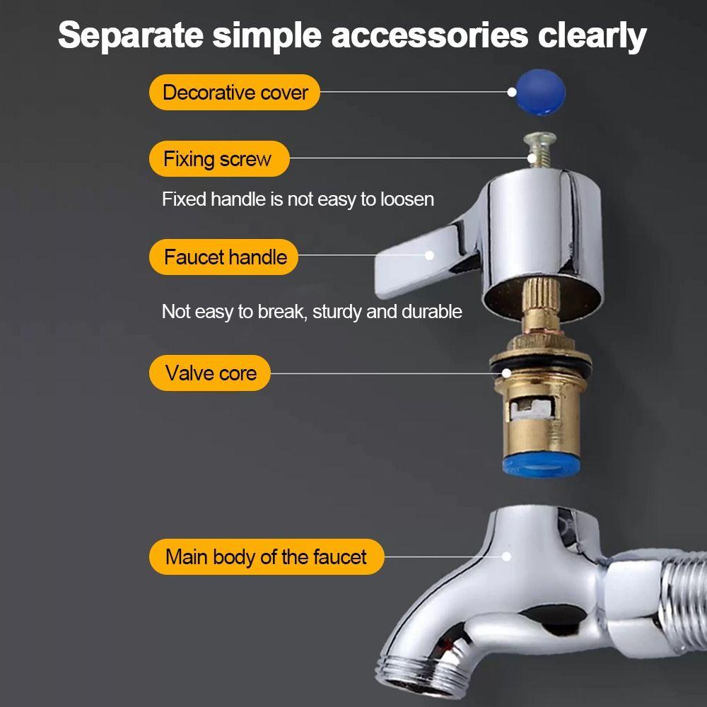 New Triangle Valve Faucet Handle Small Spout Universal Dish Basin Handle Faucet Switch Handle