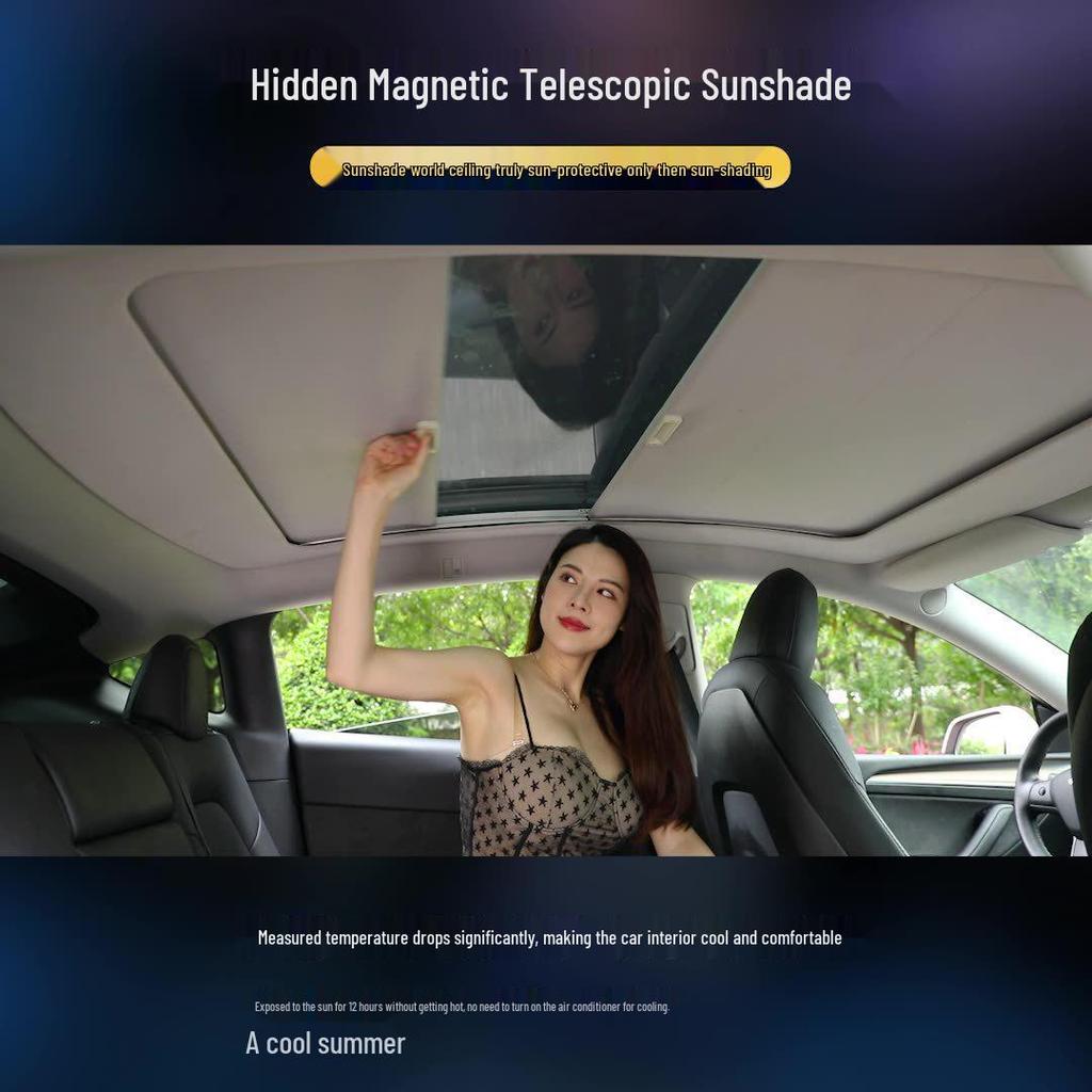 Aion Y22/Yplus Retractable Sunshade: Skylight Heat Insulation Car Roof Film