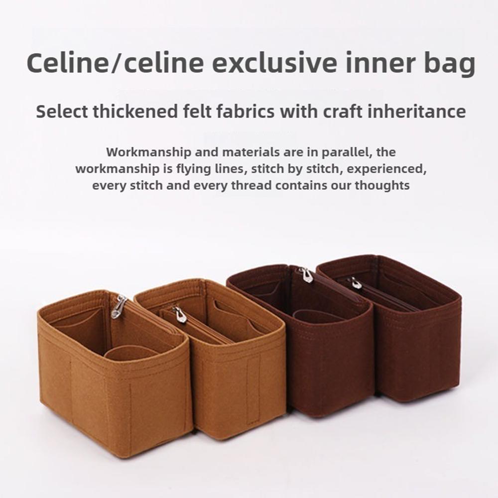 Top Quality New Style Triomphe Purse Bag Felt Organizer 2 Colors Multifunctional Insert Bag Organizer For Handbag Bucket Bag
