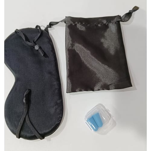 PrimeBlis Eye Mask, Lightweight, Soft, Satin Eye Cover for Sleeping, Made of Mulberry Silk, Suitable for All Seasons, Light Blocking, Restful Sleep, A