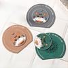 Rotating Cat Silicone Drain Cover For Bathroom And Kitchen Sink Odor Proof Floor Drain Stopper With Hanging Hole