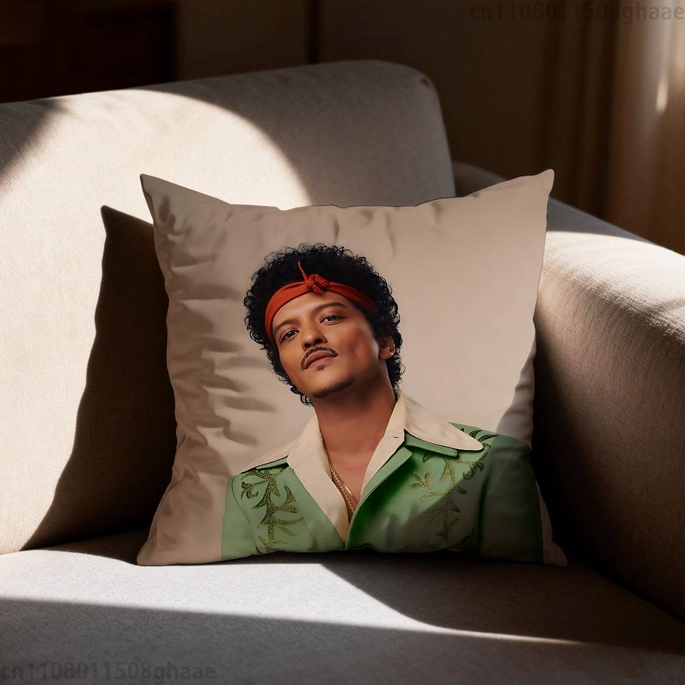 Sänger Bruno Mars Das Romantische Laser Kissenbezug lässiger Stil Dekoration geeignet für Heimdekoration (Kissenkern ausgenommen)