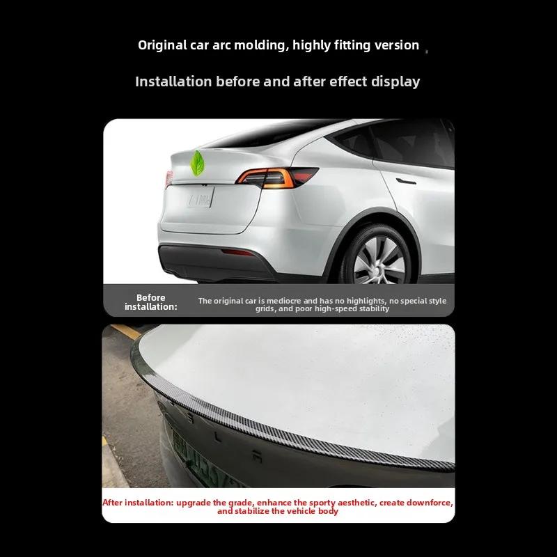 Autoaufkleber für Tesla Model 3 Model Y Kunststoff Festes Flügel-Außenmodifikation Sportversion Heckflügel Zubehör Auto Modific