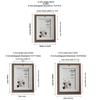 1 Pack 7 Inch Rotating Floating Picture Frames Double Sided Display with HD Glass Front Wooden Distressed Frame for Vertical or Horizontal Tabletop
