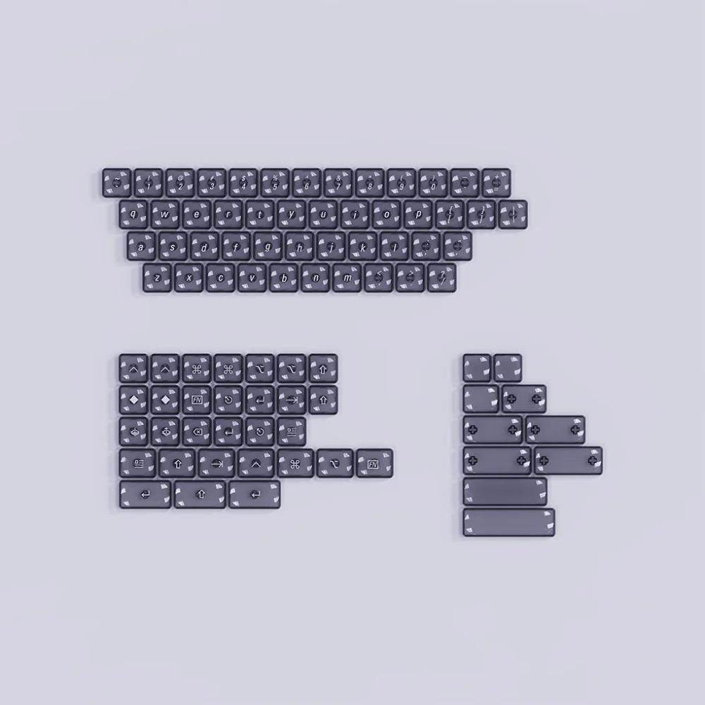 LCK 40S Transparent Low Profile Keycap Set Custom Ultra-thin Keyboard Cap Original Office Gaming KeyCap for Mechanical Keyboard