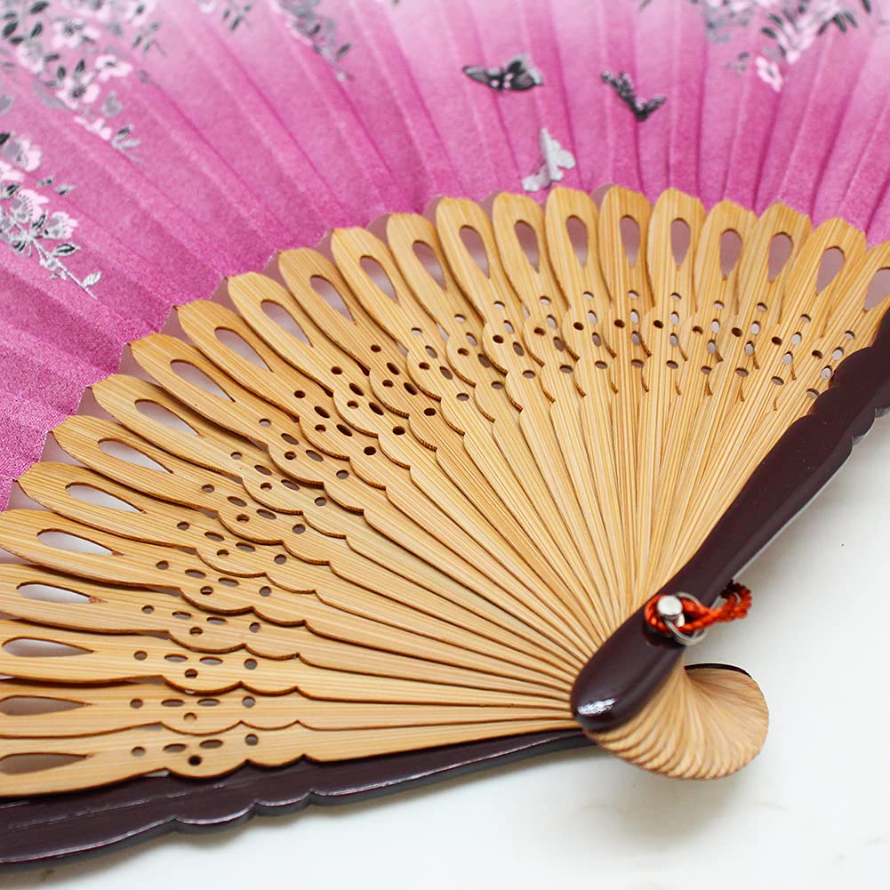 Boshiho Folding Fan for Men and Stylish Japanese Made of Bamboo and Beautiful and Cherry Blossom with Fan Japanese Festival Gift Women, Style, Silk,