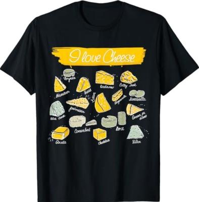 Funny Cheese Shirts for Cheese Lovers I Love Cheese Types of Cheese T-Shirt