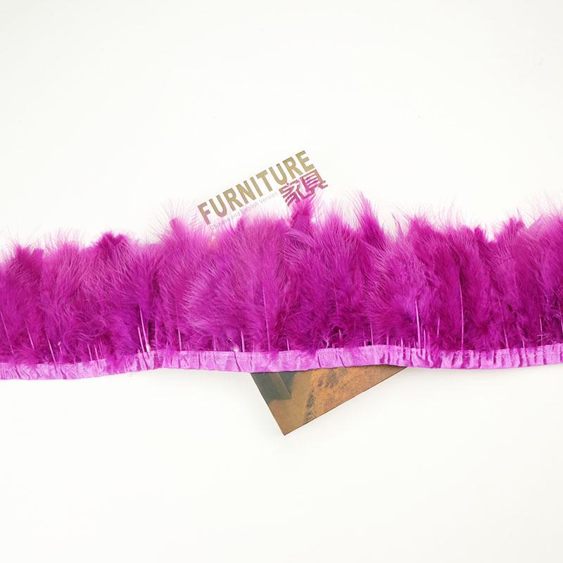 Turkey Feather Velvet Ribbon for DIY Wedding, Latin Headwear, and Clothing Accessories