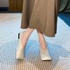 Black Soft Leather Square Toe Low-Cut Women’s Shoes - 2025 Stylish Niche Designer, Available in Large Sizes