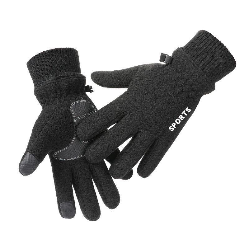 Mănuși de schi cu ecran tactil de iarnă: Rezistent la vânt, fleece gros de catifea, rezistent la ciclism în aer liber și frig